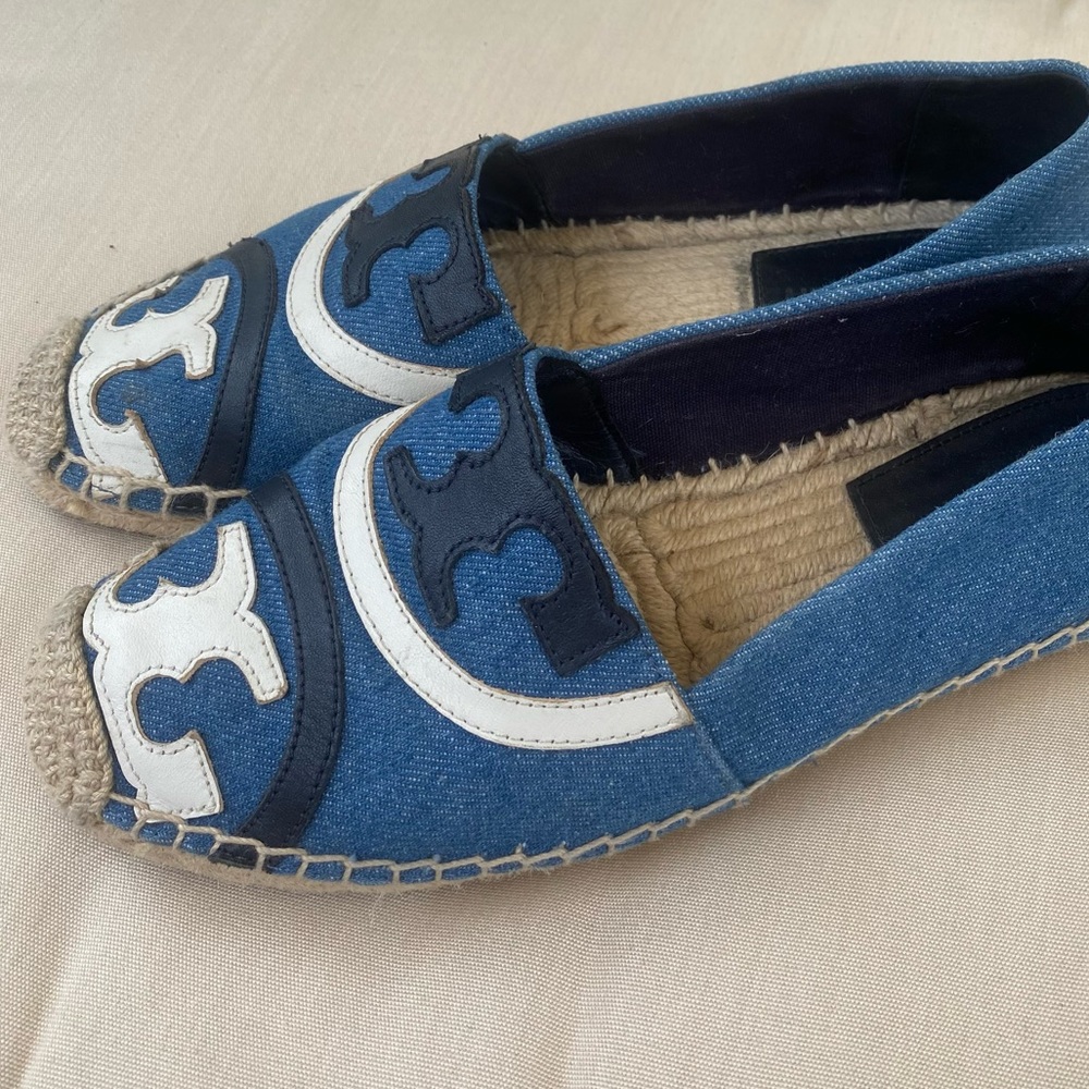 Tory Burch Poppy Denim Espadrilles 7.5